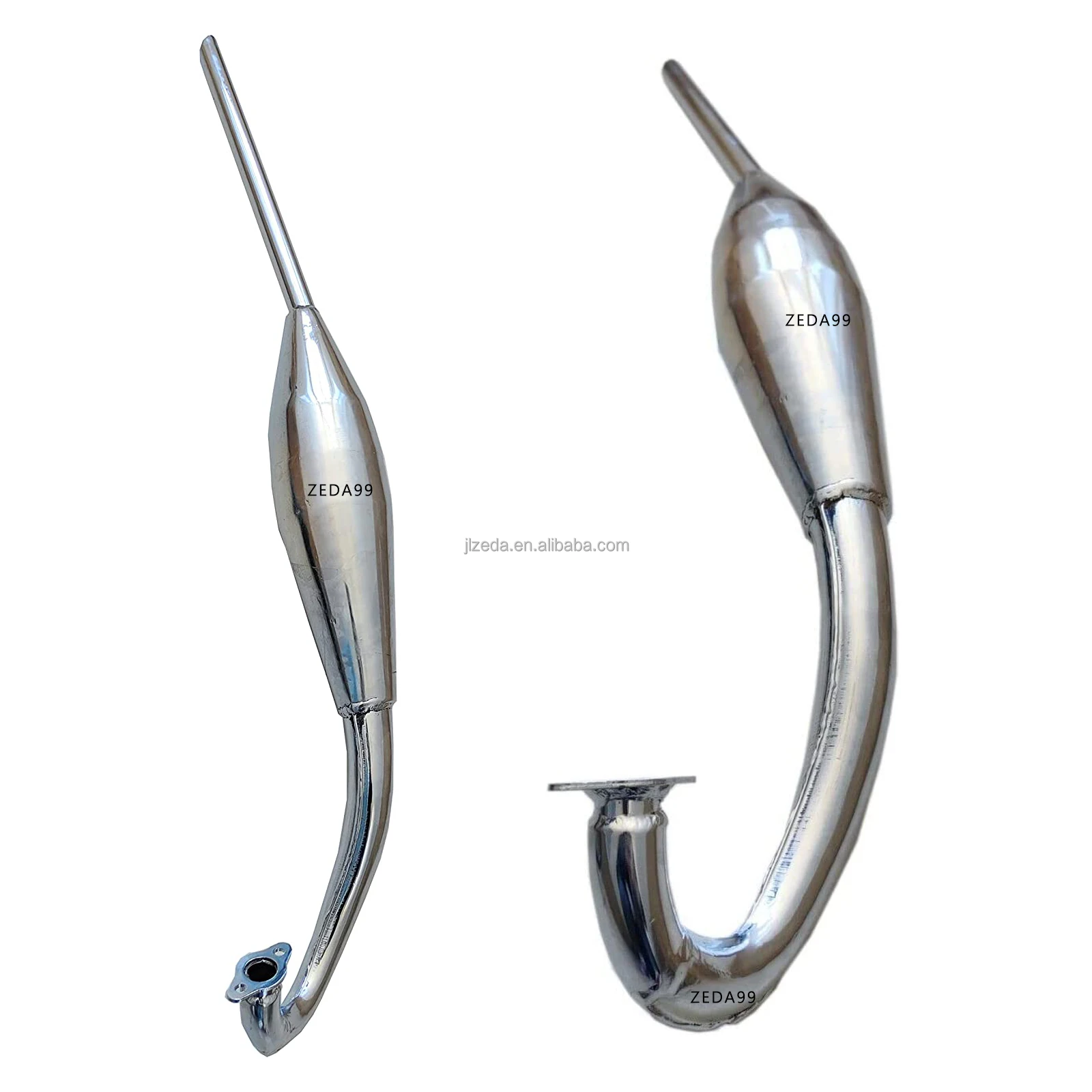 ZEDA-high performance long muffler 2 stroke bike engine pipe 80cc/60cc/100cc