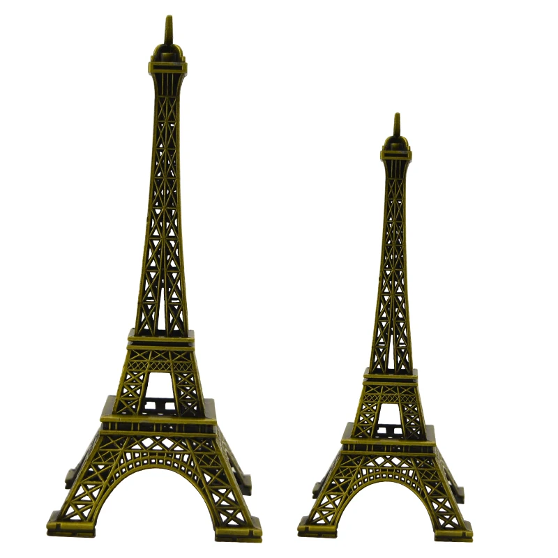 Wholesale Dwarf Zinc Alloy Souvenir Gift Metal Figurine Eiffel Tower Figurines Desk Ornament