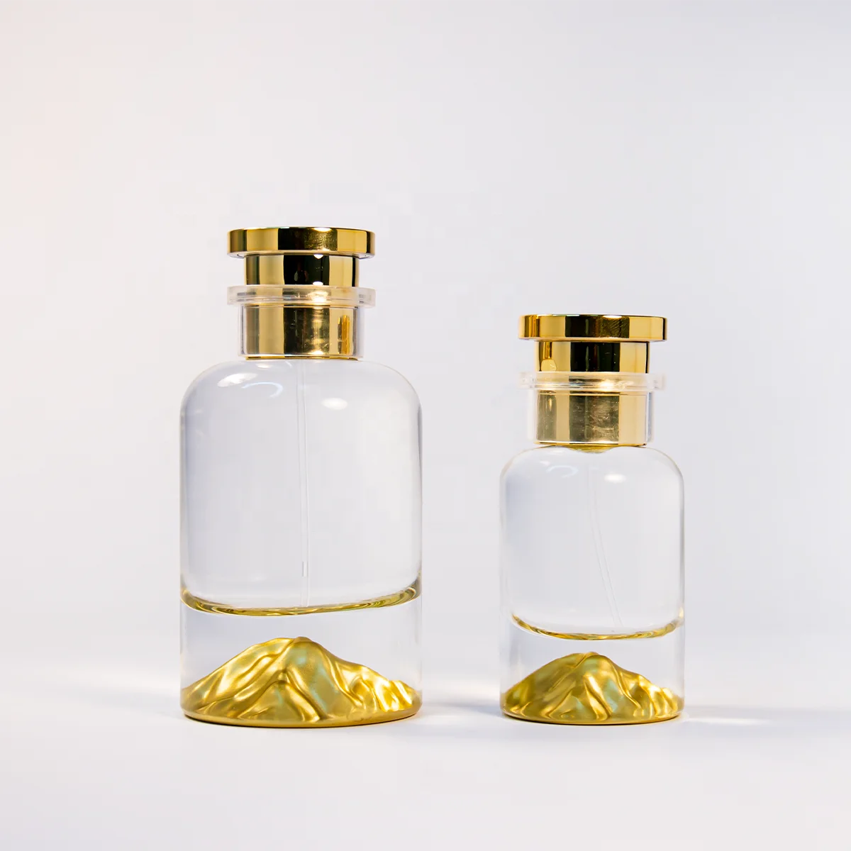 Perfume Bottle Factory High Purity Fragrance Bottle Gold 100ml Glass Perfume Flacon Glass Perfume with Carton and Printing