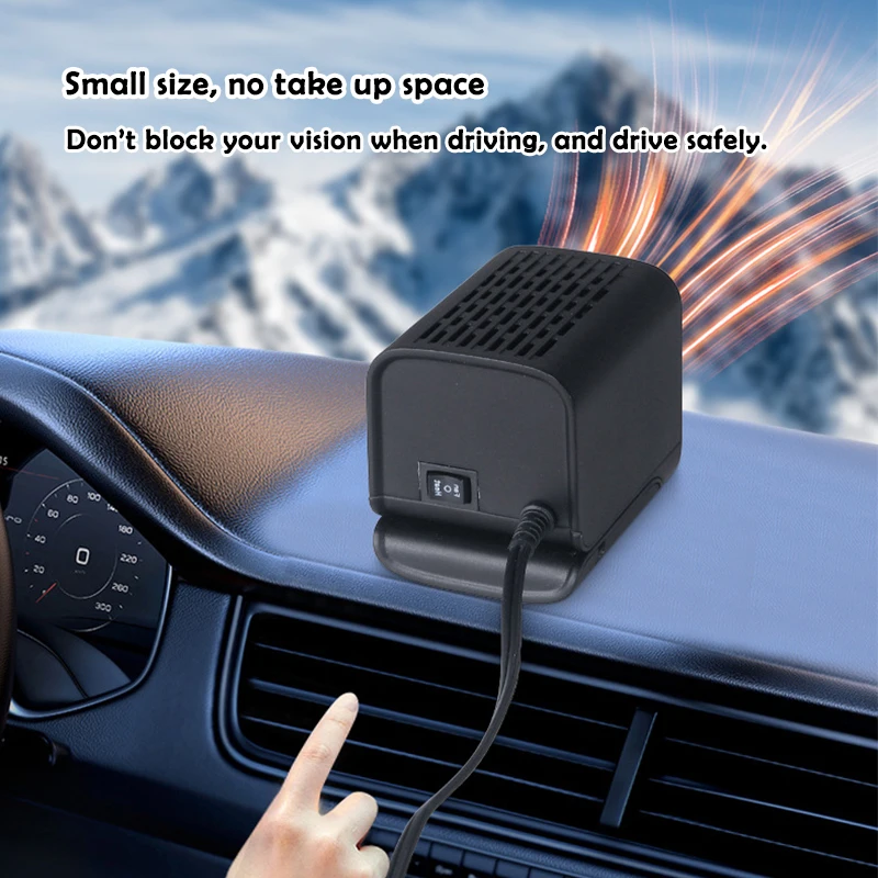 2 In 1 Heating Cooling Adjustable Car Fans Cigarette Lighter Plug Portable 12v 120w Windshield Defogger Defroster Car Air Heater