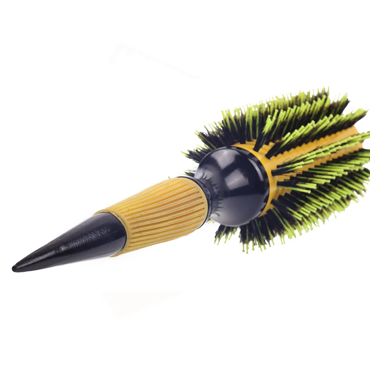 EUREKA 28033-w94 Professional Boar Bristle Nylon Pins Round Brush Wooden Hair Brush Long Barrel Round Brush For All Hair