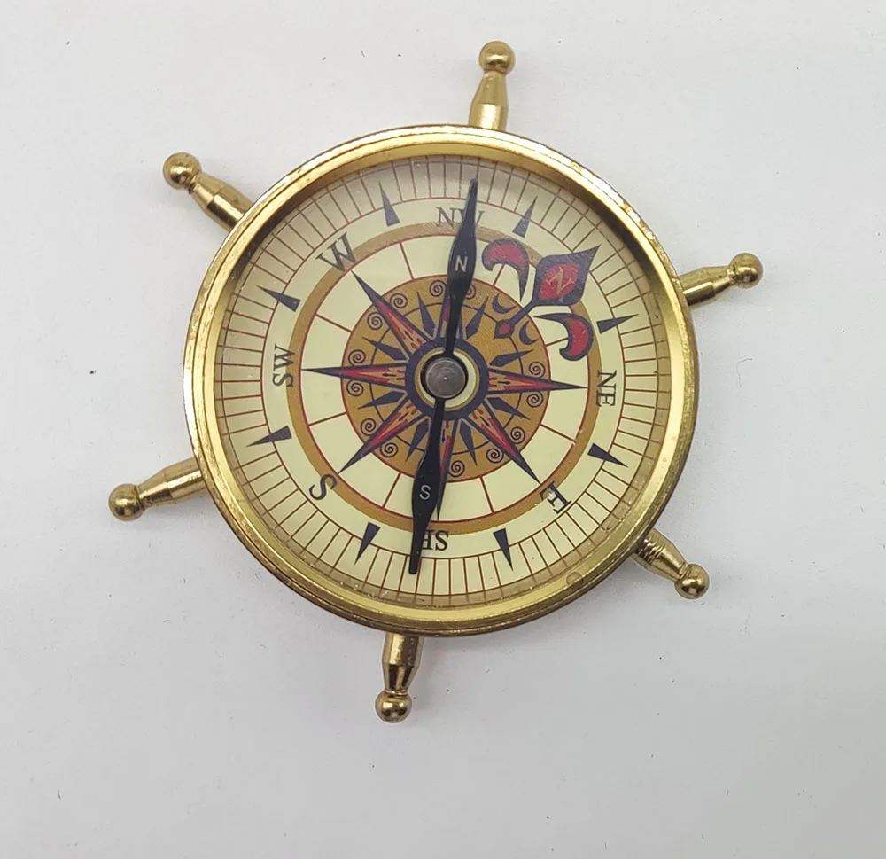 2023 Classic Brass Pocket Mini Compass Set Magnetic Gift Premium 52B