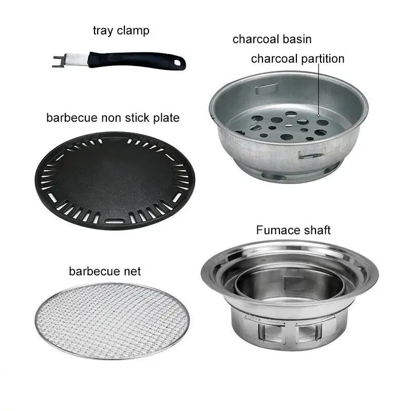 Factory wholesale cheap outdoor commercial grill kitchen party charcoal grill with tools set
