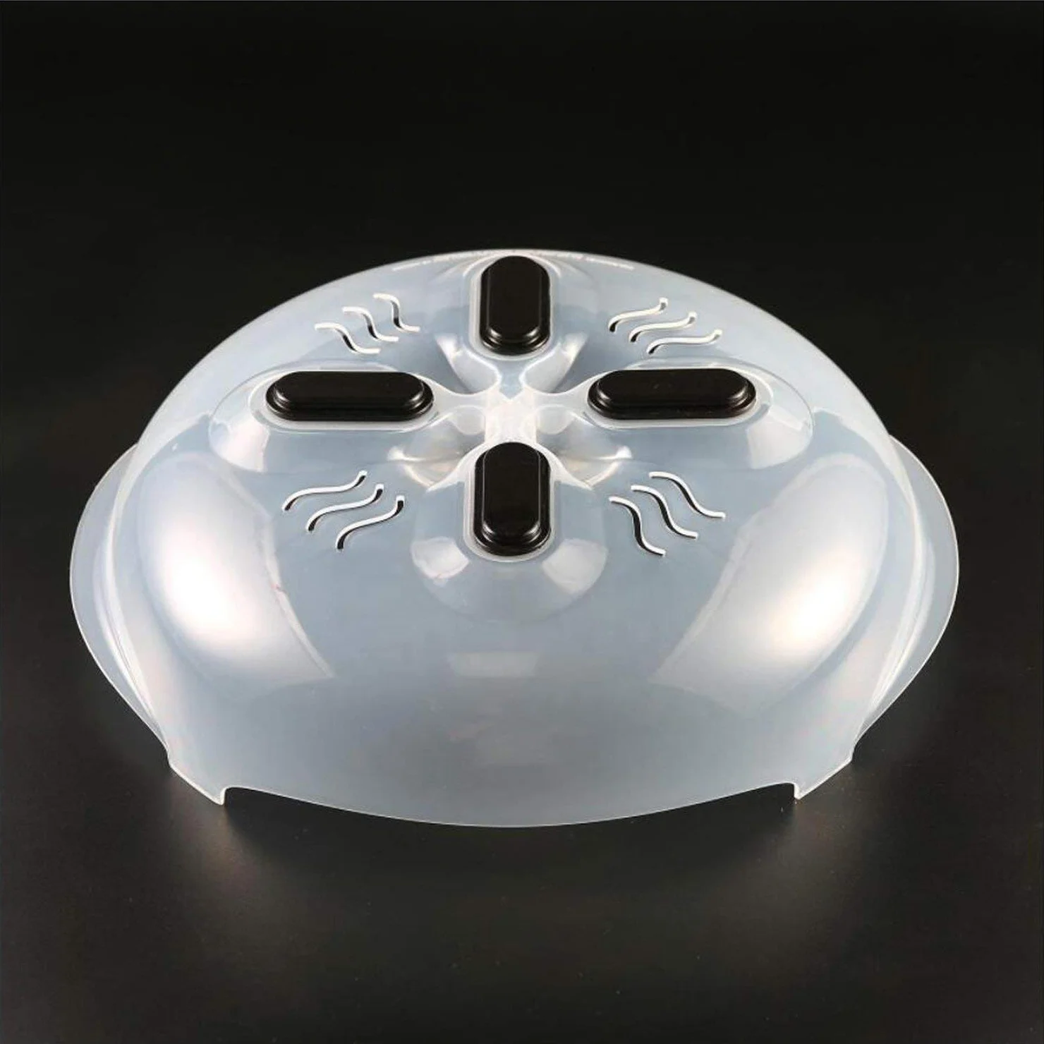 
plastic magnetic microwave splatter cover with steam vents 