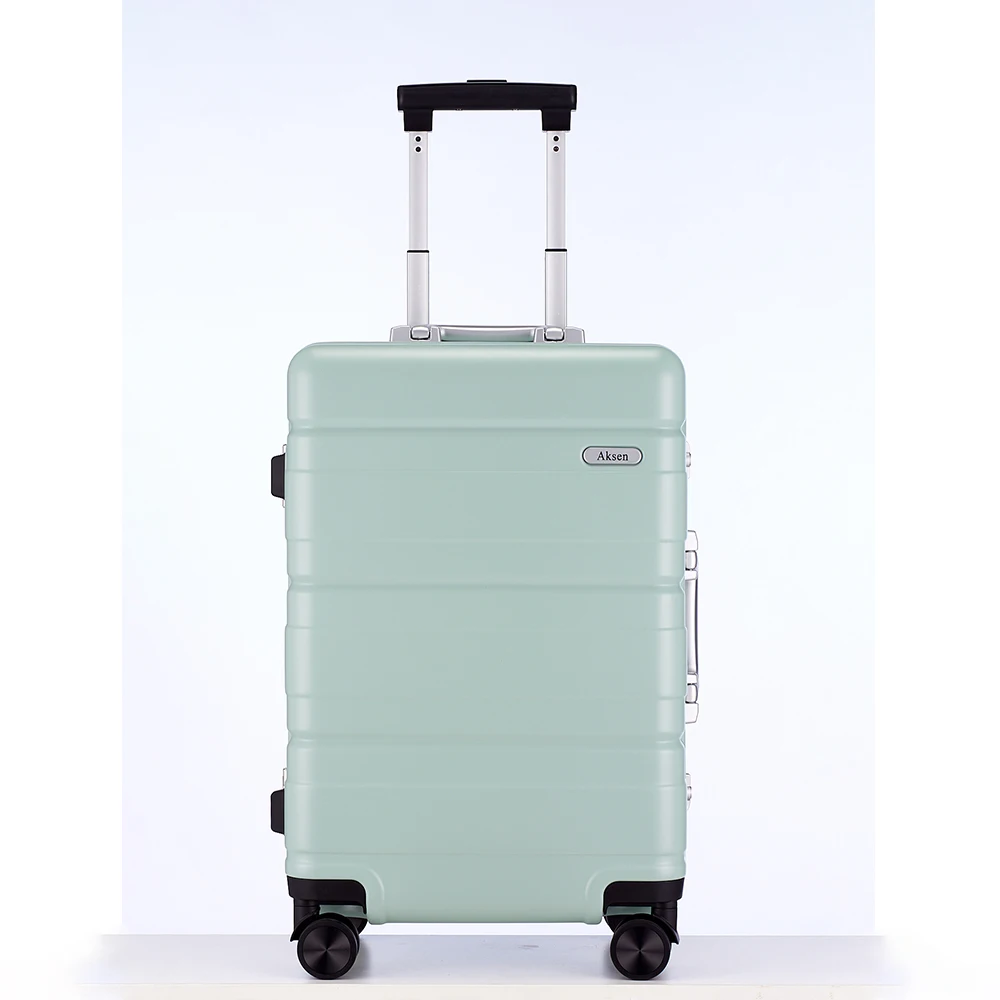 OEM Hard PC Aluminum Frame tsa lock 4pcs luggage set carry on hardshell suitcases luggage sets
