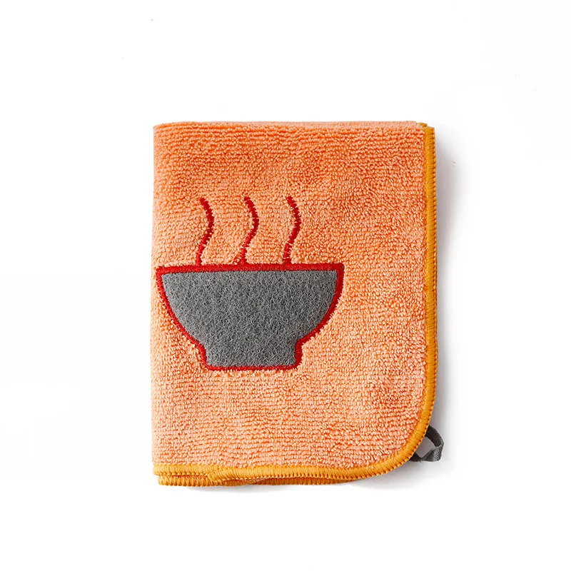 Вышивка салфетка из микрофибры для чистки кухонное полотенце пользовательский шаблон дизайн оптовая продажа Ткань