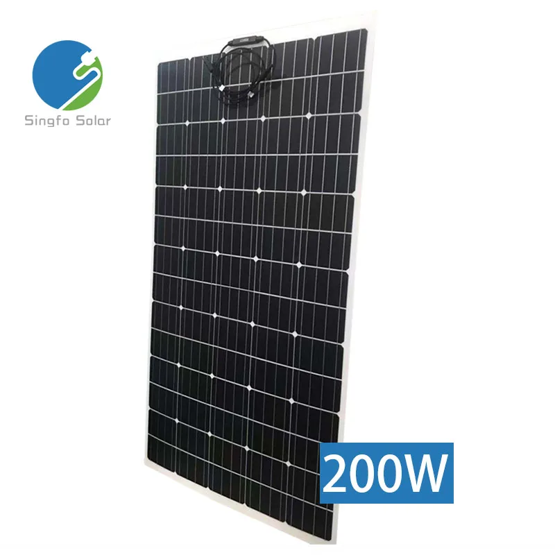 Singfo Solar 200w flexible solar panel cell for cabin fishing boats flexible solar panel portable power bank