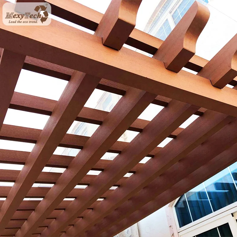 Pergola Wpc Wood Pergola Design Metal Balcony Wood Material Anti-uv
