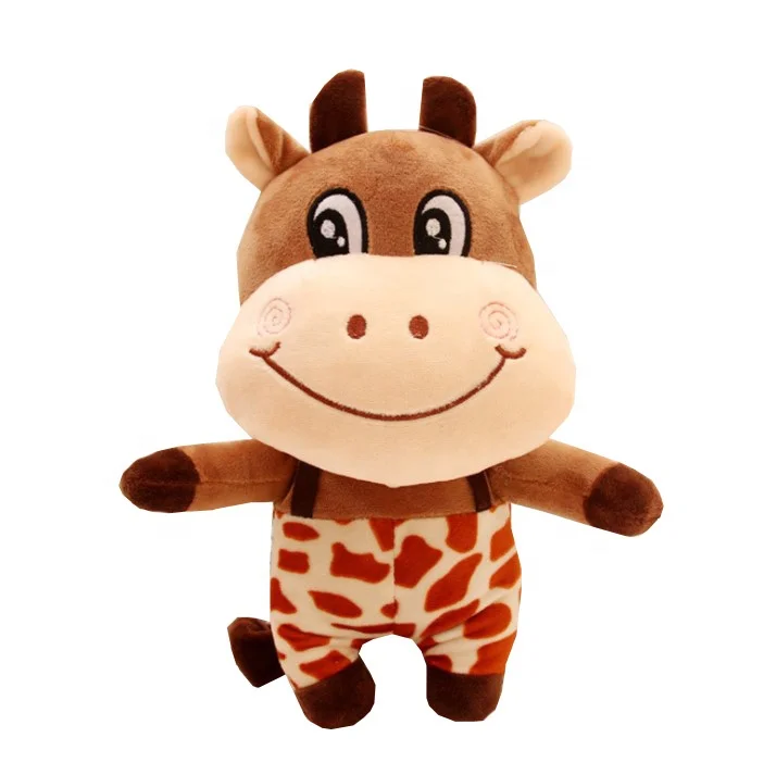 
Wholesale Baby Kids Toddler Plush Stuffed Cow Animal Toys Round Body Cute Fluffy Toys Plush 