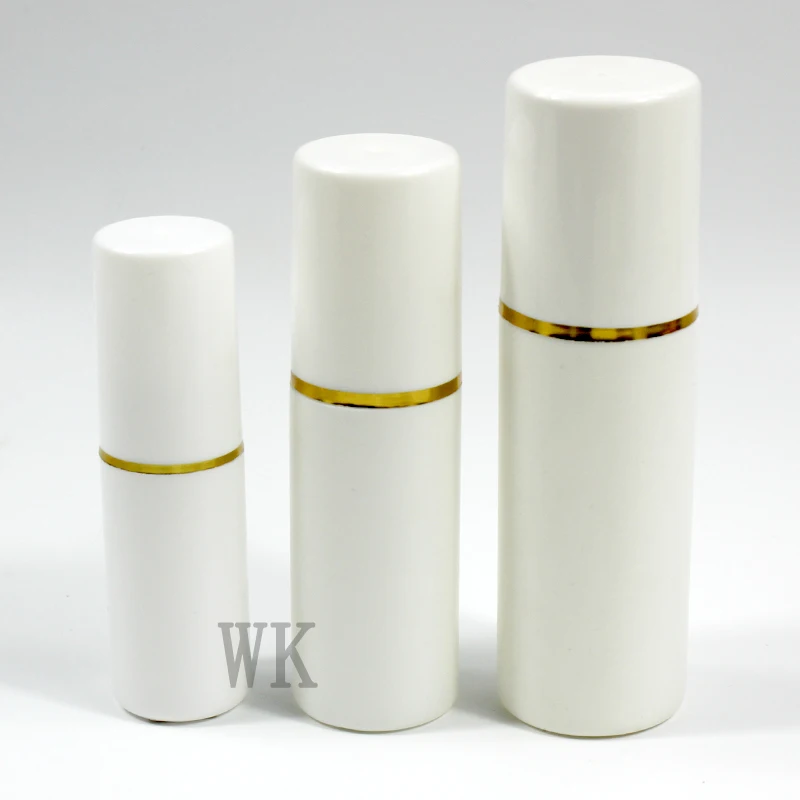 30ml 60ml 80ml 100ml PET Spray Bottle with Over cap Long Slim Round Shape Fine Mist Bottle with gold ring cap