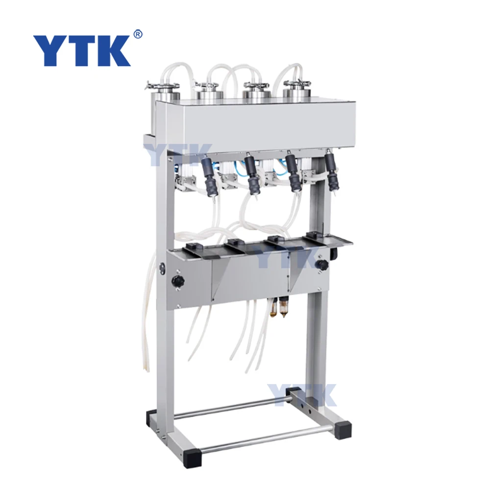YTK-4HPF духи производственным оборудованием вакуумного наполнитель Пневматический Духи в стеклянном флаконе бутылка разливочная машина