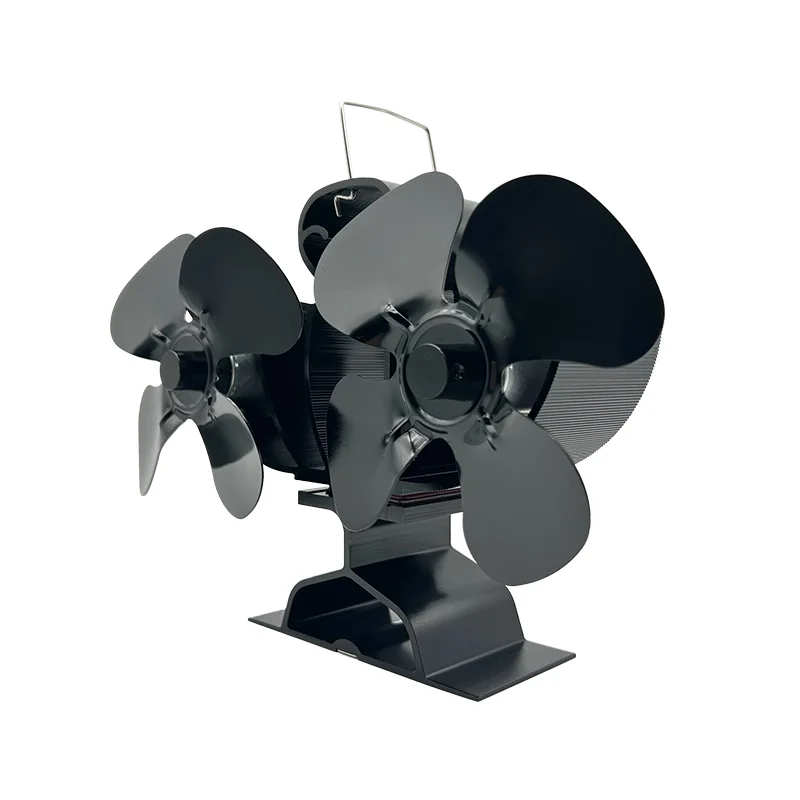 EJ dual head energy saving fan stove ventilation fan heat powered wood stove fan