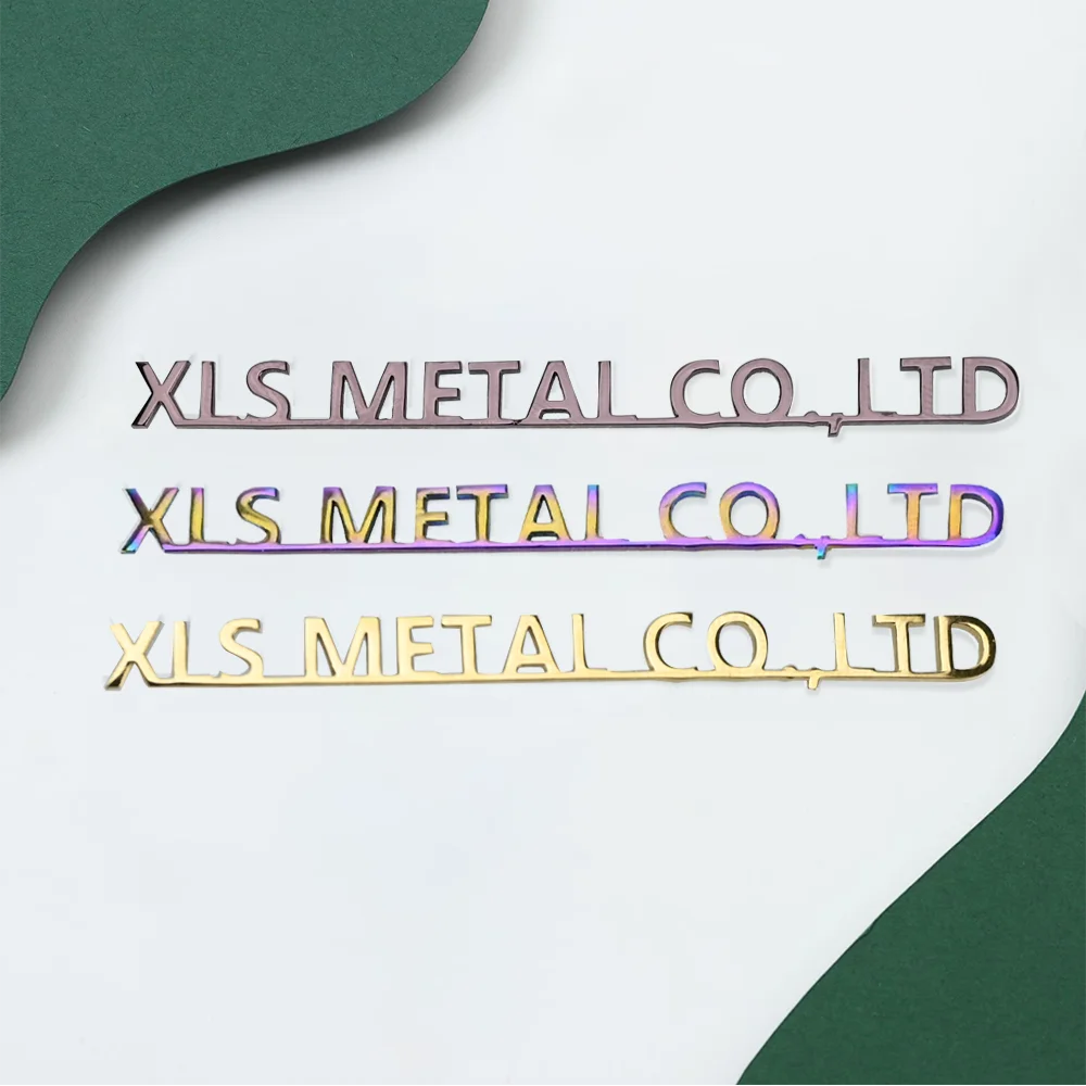Custom Alloy Plating Clothing Logo Plate Debossed Name Metal Garments Labels Tags for Clothing Accessories