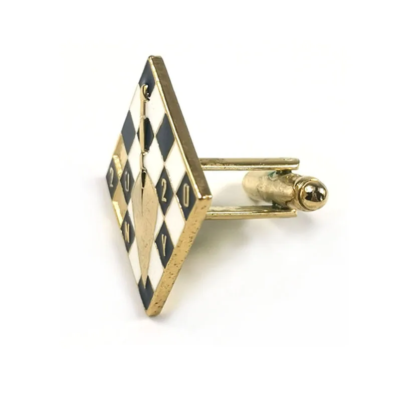 Оптовая продажа, изготовление запонок на заказ, металлические эмалированные запонки с логотипом для мужчин