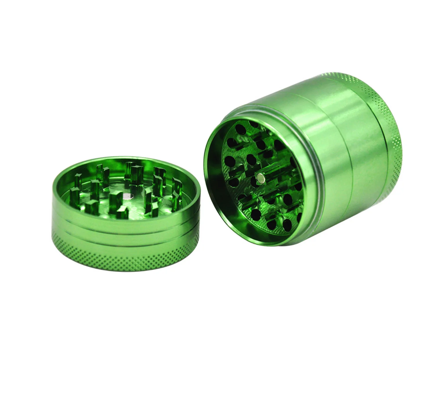Herb & Spice Grinder | Best Small 4 Piece Metal with Magnetic Top Grinder Jar