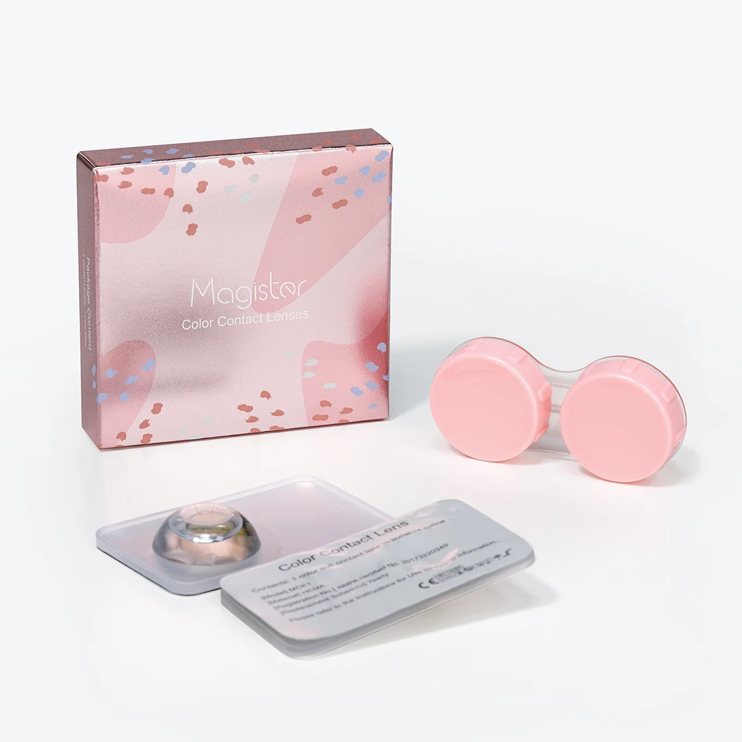 Free design Eye Lens Box custom Magister colored contact lenses paper box  uv varnish Lentes de Contacto Paper Box