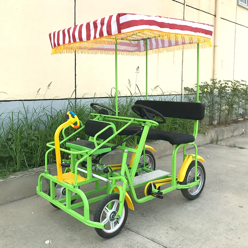 Four Wheel sightseeing tandem bicycle tourist and recreational vehicles adult 2 4 6 8 person tandem bike