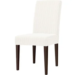 High-stretchy Fabric Removable Parsons High Back Striped Jacquard Stretch Knit and Stripes Dining Chair Cover