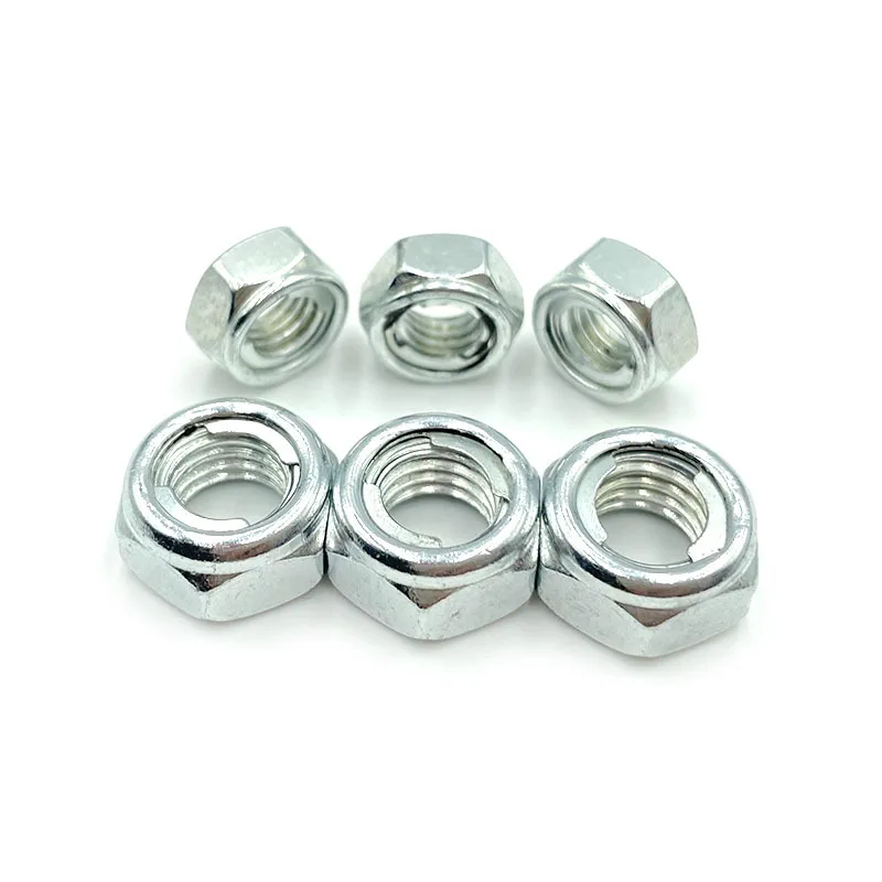 Factory Large Diameter Zinc Plated Nylon Insert Lock Nut M30 DIN985 DIN982 Heavy Hex Nylock Nut M5 M10
