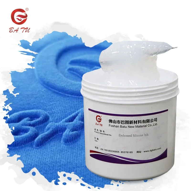 Chinese manufacturer embossed silicone for textile printing 3D effect embossed silicone High fastness silicone inks