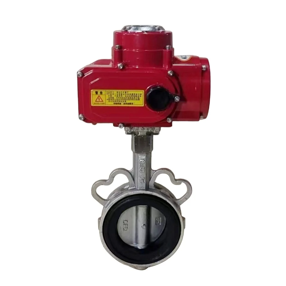 Factory Price Ductile Iron Wafer Type Motorized Butterfly Valve Electric Air Control
