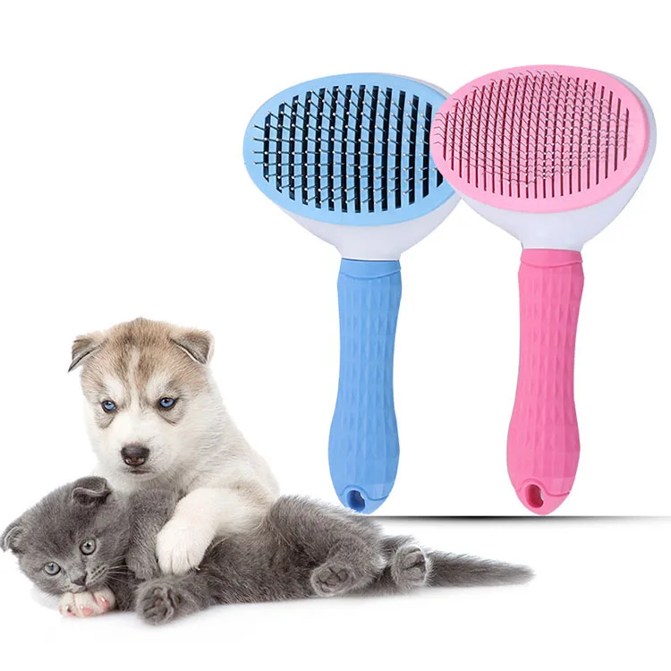  New product arrival Amazon Top Sale Pet Grooming Accessories Manual Press Massage Brush Self-Cleaning Dog Comb Новый продукт поступление Лучшие продажи Зоосалон Аксессуары Ручной пресс для чеснока Массажная щетка самоочистки собака