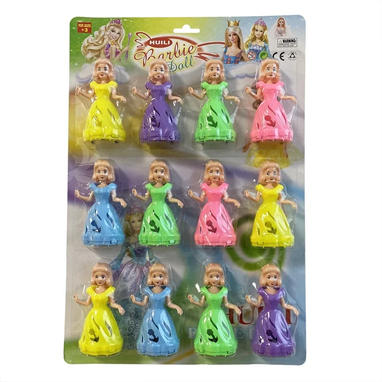 Good Quality Colorful  Princess Pull Back doll Toy for capsule surprise egg