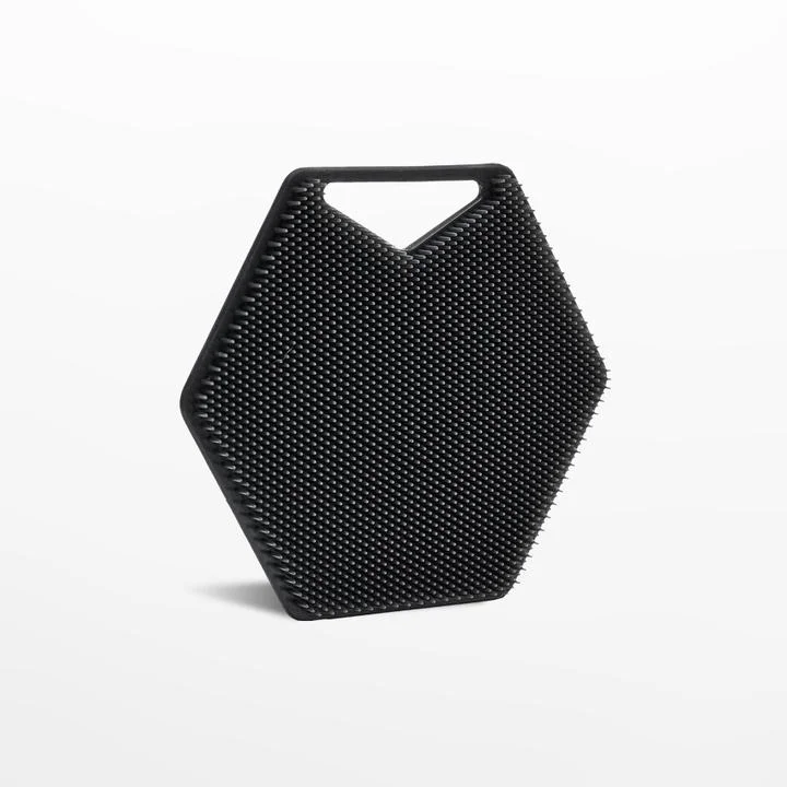 Горячая Распродажа Amazon, черная силиконовая щетка для ванны шестиугольной формы для мужчин