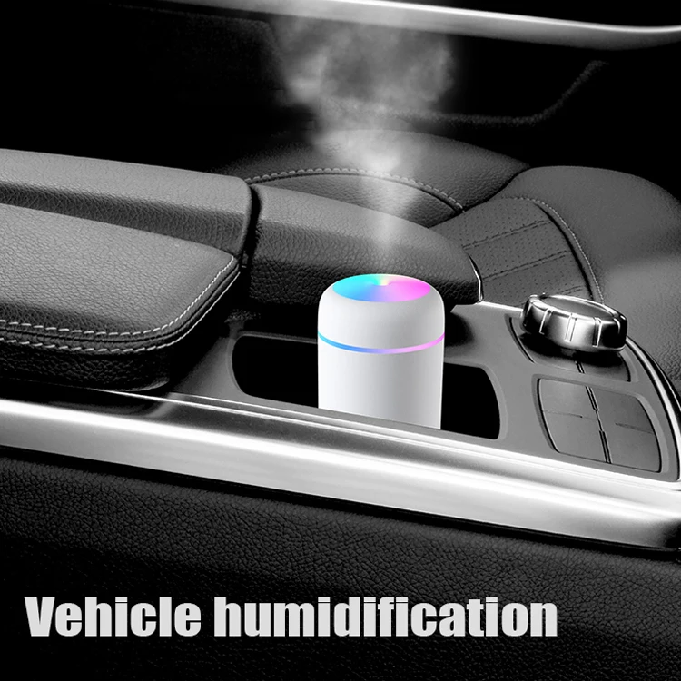 Hot Mini Car Portable Humidifier Diffuser Aroma H2o 300ml Usb Ultrasonic Air Humidifier Valentines Day Gift