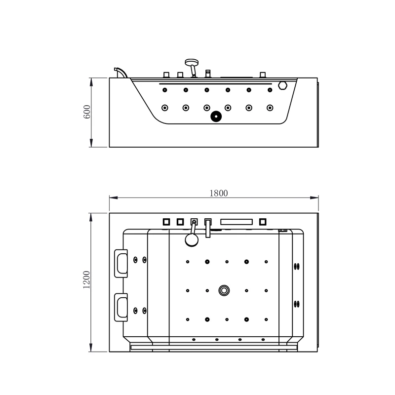 Massage Bathtub Hot Tub Swim Outdoor Spa with Party NTH Acrylic Bathroom Modern Drainer Online Technical Support 2 Years Apron