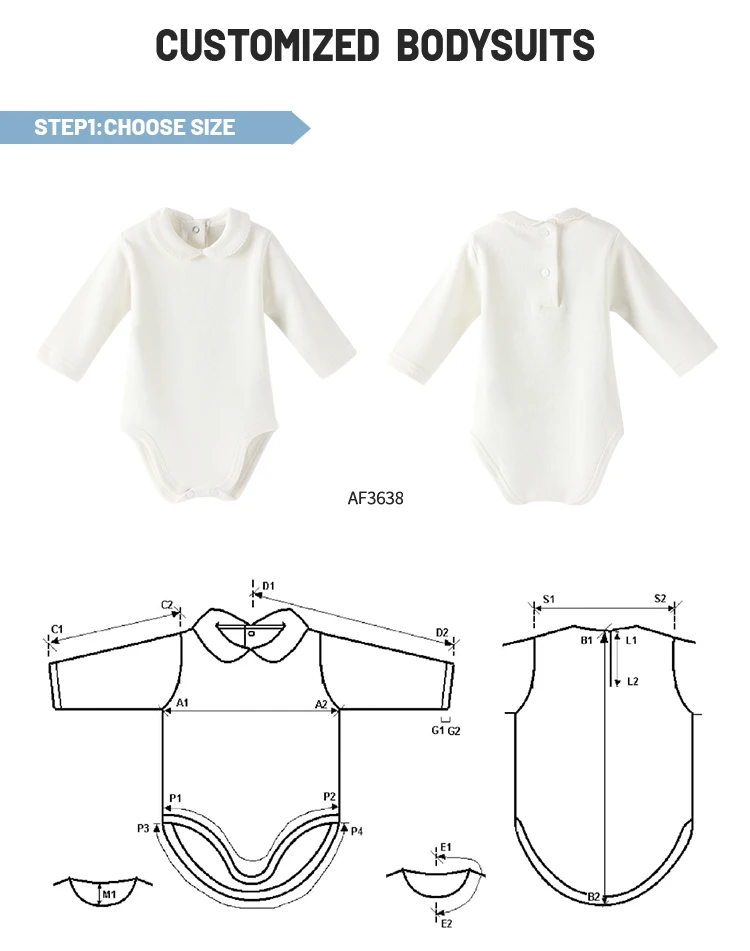 Custom Baby Girl Boutique Romper Clothing Soft New Born Infant Jumpsuit Clothes 100% Cotton Peter Pan Collar Toddler Bodysuit