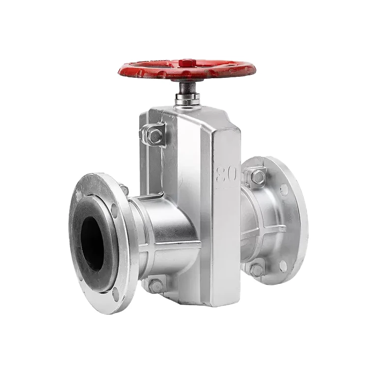Manual Mud Sand Adjustment Aluminum Alloy Pipe Clamp Valve Cast Iron Rubber Pipe Valve
