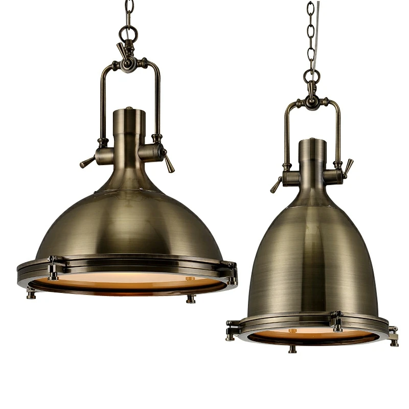 Retro LOFT industrial style heavy metal American simple industrial style restaurant lamp creative cafe chandelier