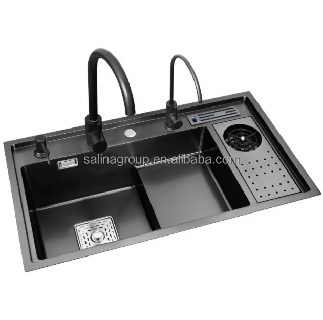 Luxury Multifunctional 304 Stainless Steel Kitchen Sink with High-pressure Cup Washer Kitchen Sink