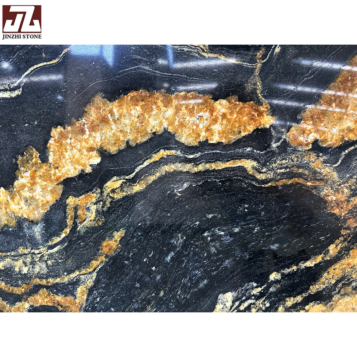 Brazilian Magma Gold Granite Polished Magma Natural Black Taurus Granite Slabs Tiles
