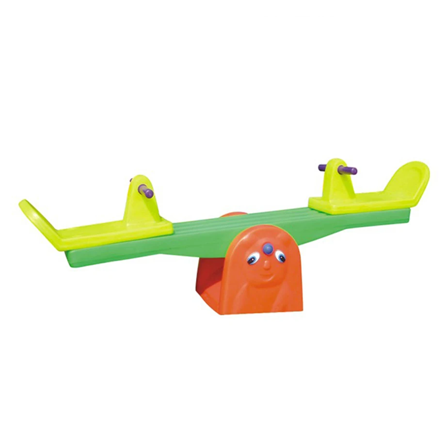 Kids indoor or outdoor colorful plastic animal seesaw