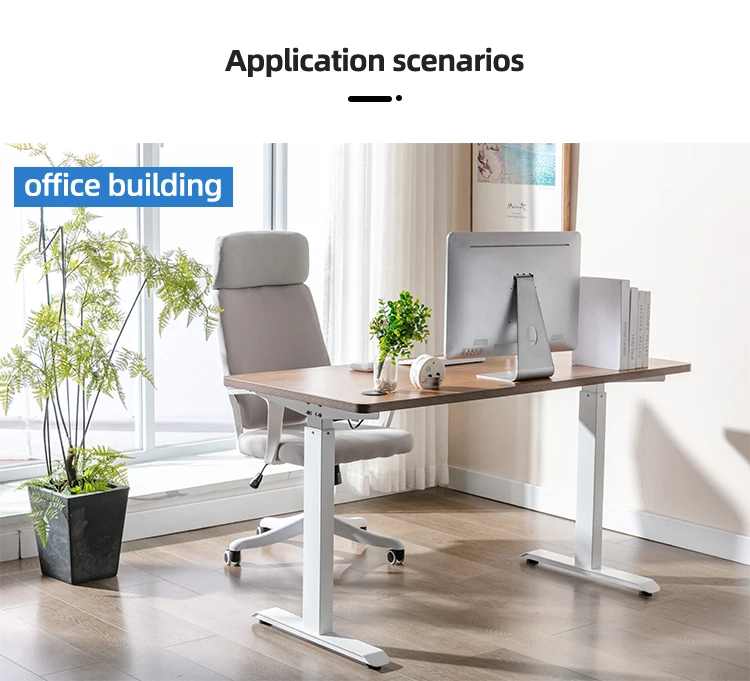 Height adjustable metal frame sit stand desk electric height adjustable desk standing