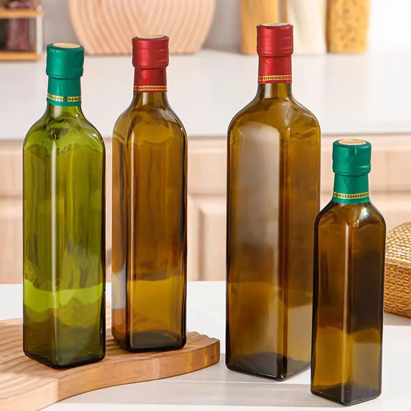 Excellent Quality 250ml 500ml 750ml 1l Kitchen Tea Oil Bottle And Vinegar Glass Packaging