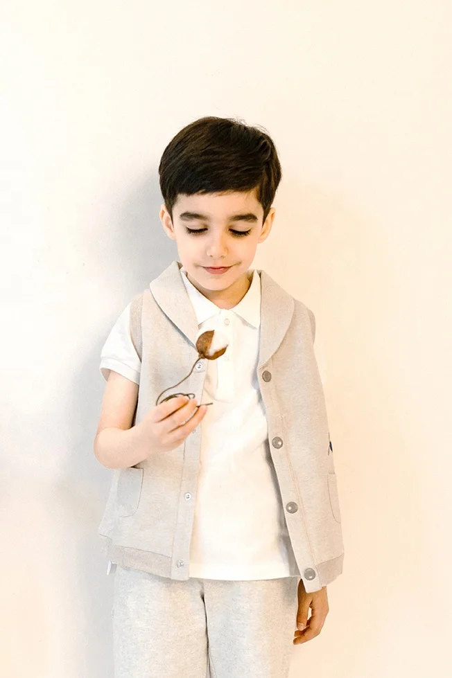 Шаль для мальчиков, воротник, жилет, оптовая продажа, школьный вязаный кардиган, чистое производство, Детский жилет