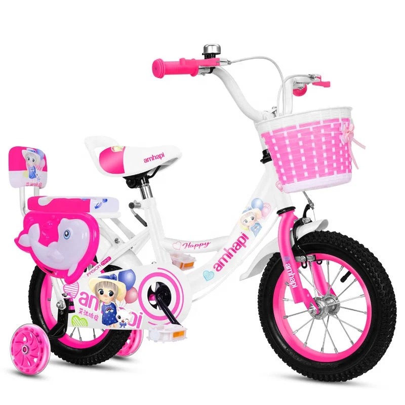 2022 Children New Fashion Kid Walking Bike For Girl Child Bicycle with front basket and rear seat