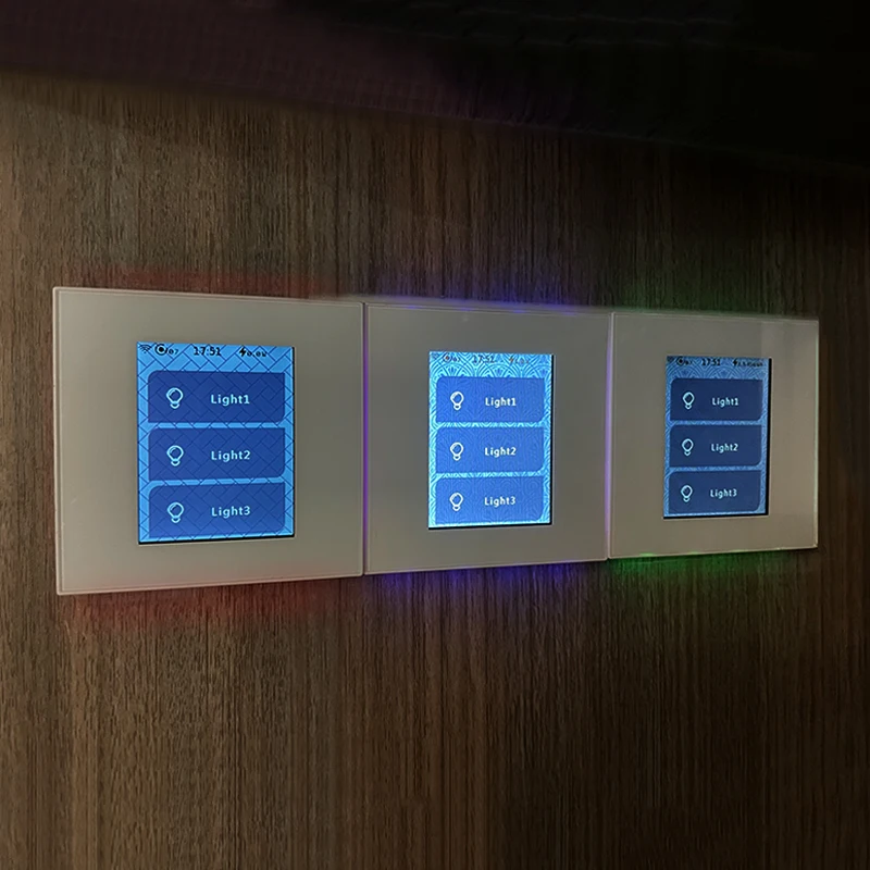 Home Automation Lanbon LCD Smart switch L8 wifi ltouch screen wall switch work with Google Alexa