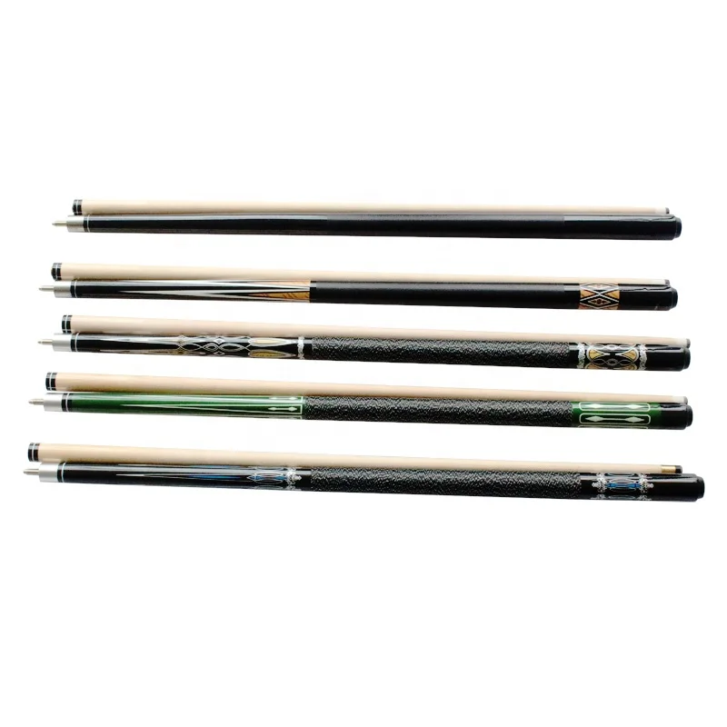 57inch White Wood Billiard Pool Cue Sticks in Green Watersticker