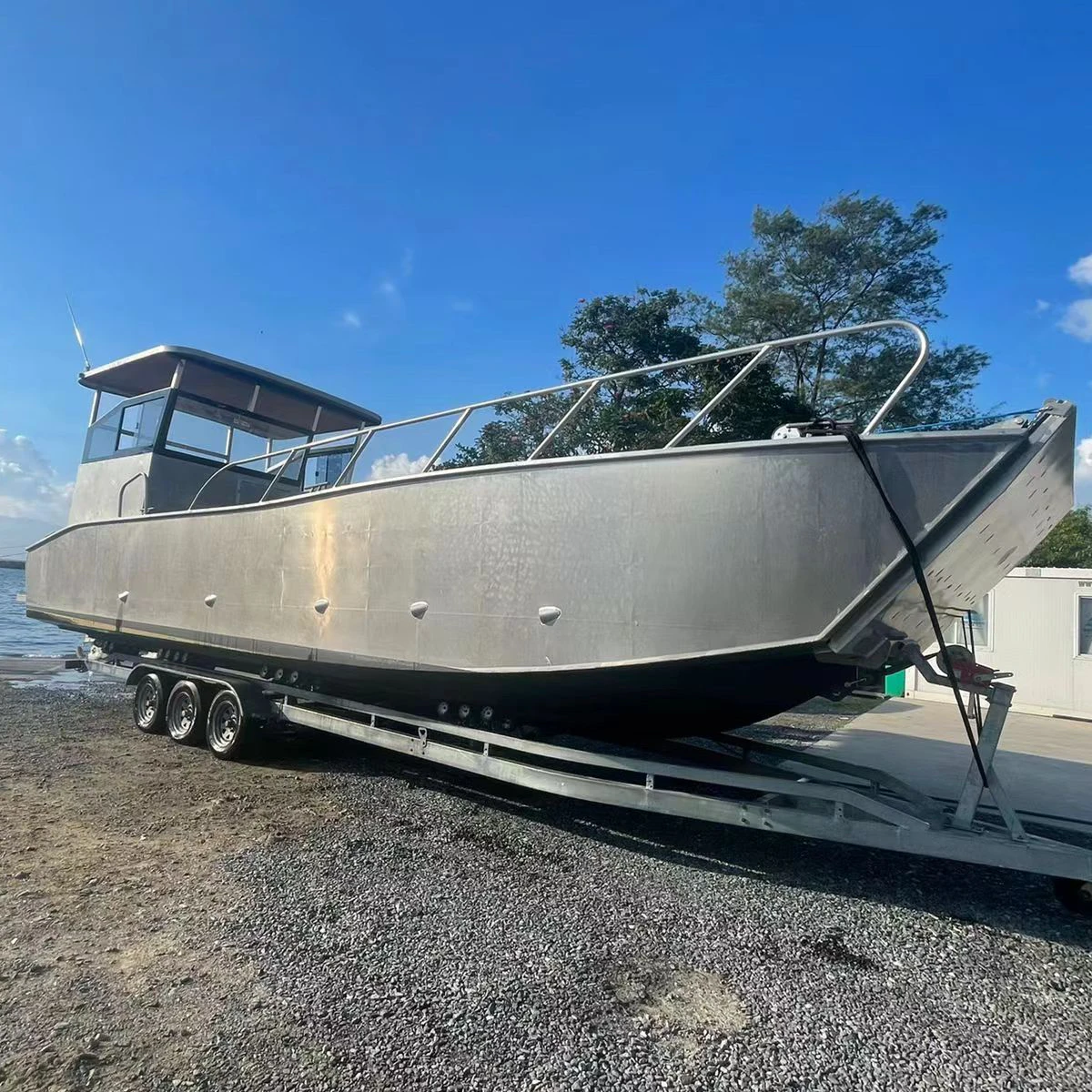 10m heavy duty landing craft barge for drilling & blasting contractor