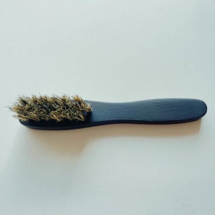 Wholesale Custom 100% Boar Bristle Beard Brush Beechwood  ECO Friendly  FSC Certification Small Wooden Beard Shaving Brush