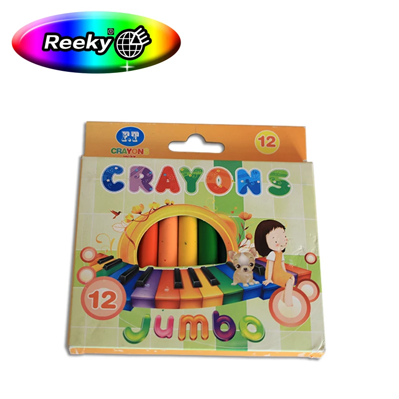 Square Crayon Art Drawing Crayons 6 Packing and Accept Customized Color Box 24 Peanut Bathtub Wax Crayons Set for Kids