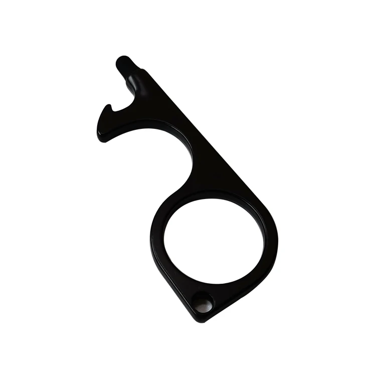 Low Price New Design Gold Metal EDC Keychain No Touch Tool Keychain with Stylus Tips Touchless Keychain Door Opener