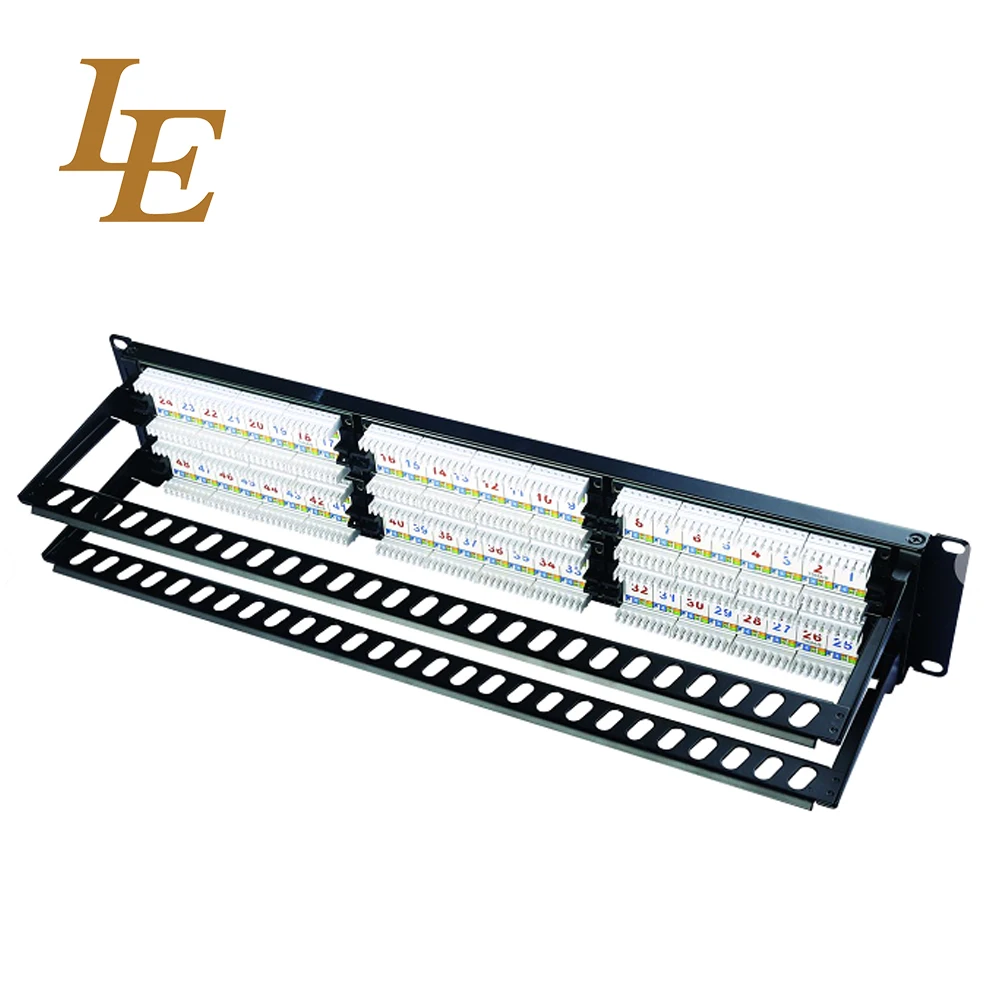 LE 1U FTP 48 port patch panel with cable managament CAT6
