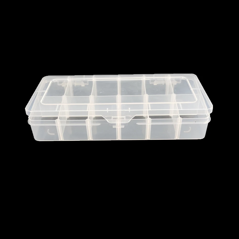 12 Grids Organizer Transparent Container Adjustable Compartments Plastic Storage Box