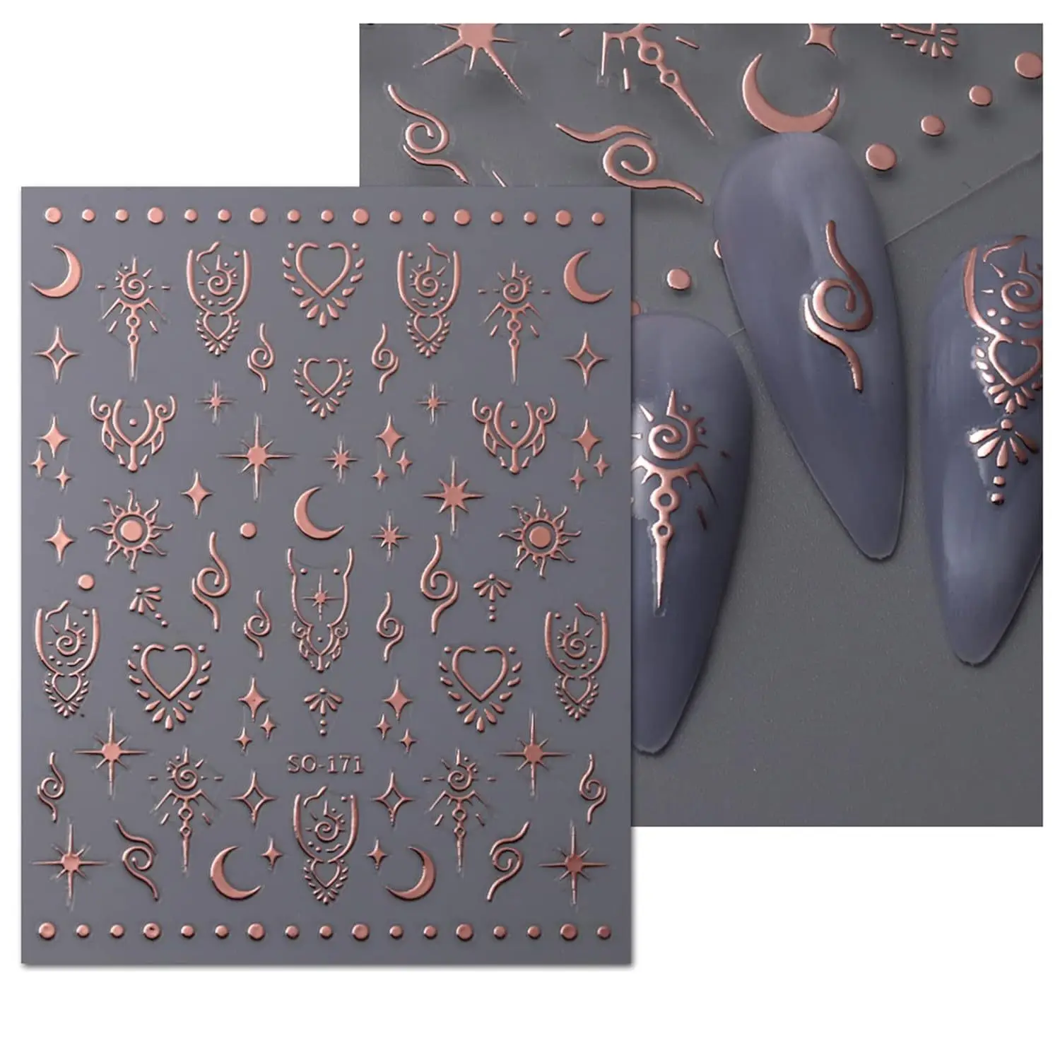 Dropshipping Three-dimensional bronzing Nail sticker set with Sourcing & Fulfillment services Free shipping to US