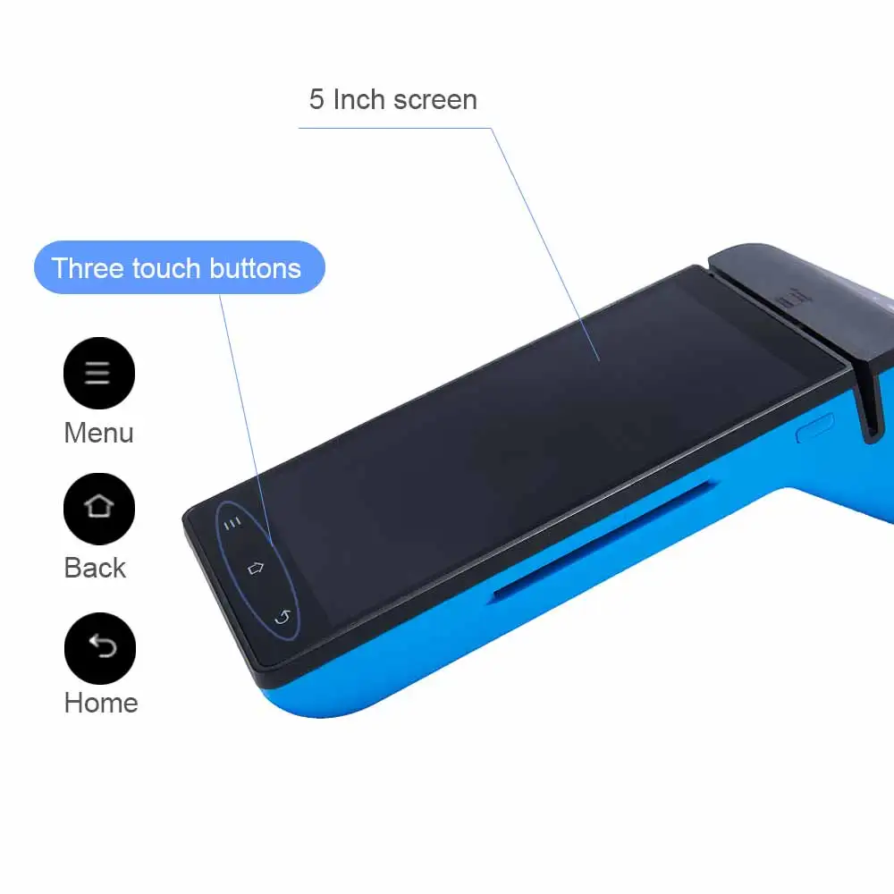 5,5 дюймовый дисплей Android Wifi 4G pos принтер для этикеток ручной зеленый пароль сканер qr-кода
